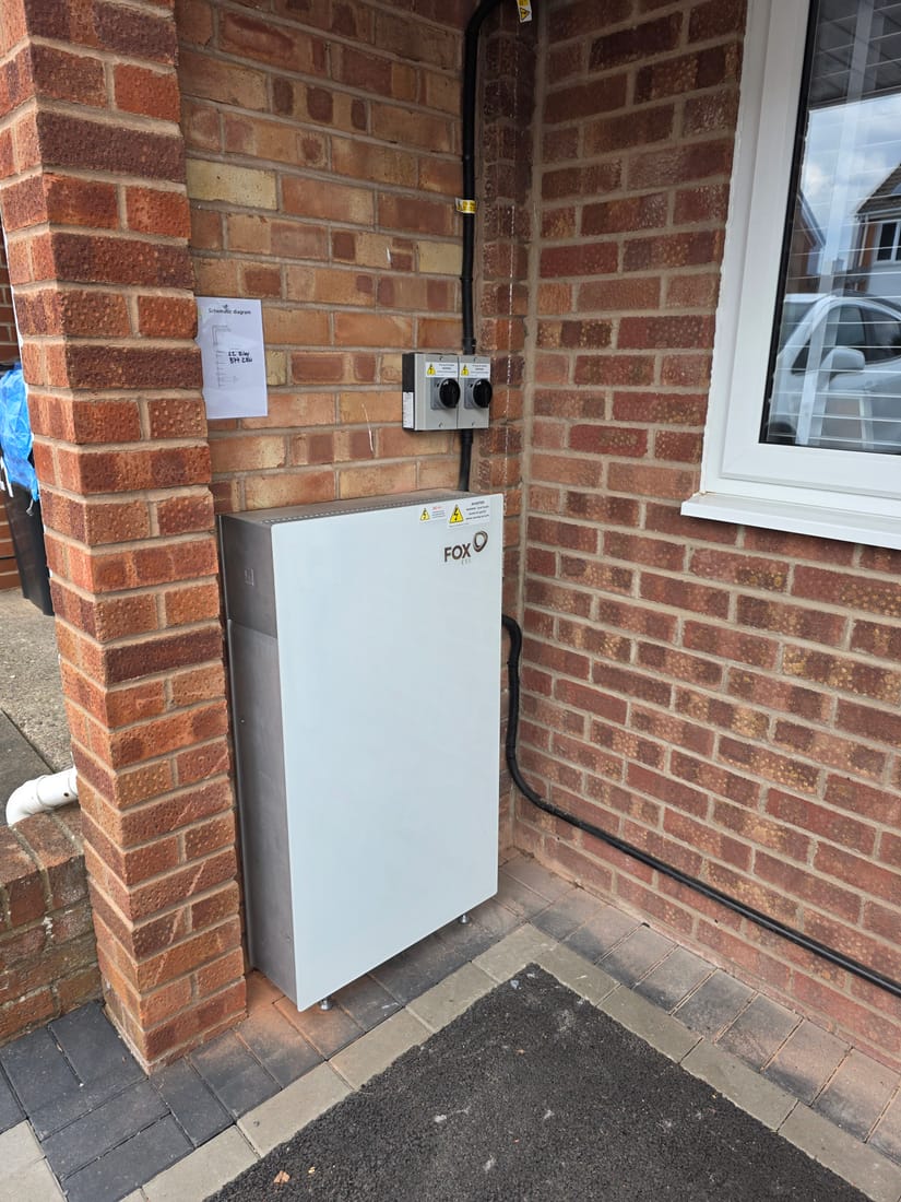 Midland Solar installation — Outdoor battery storage