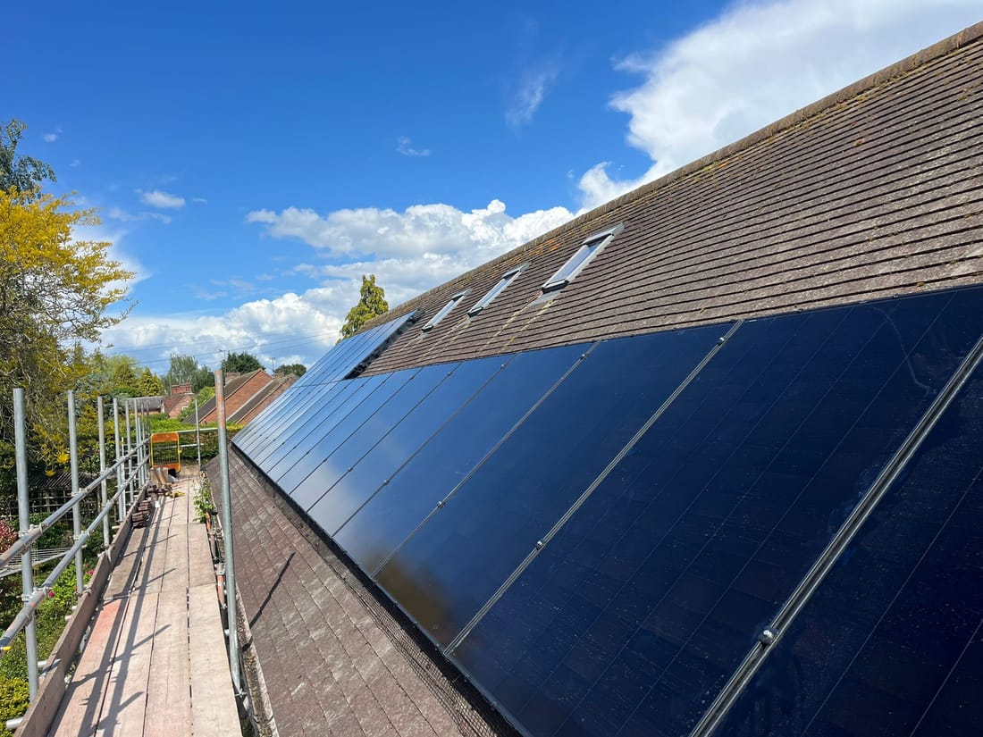 Midland Solar installation — Roof-mounted solar array