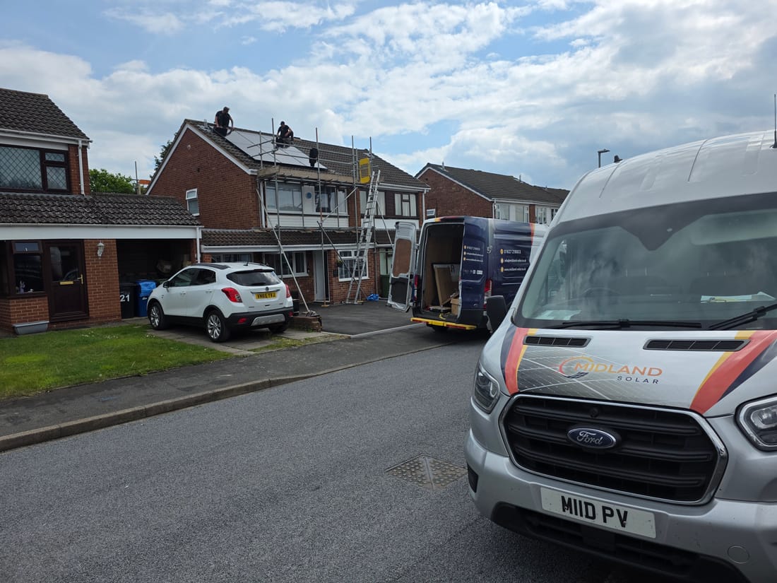 Midland Solar installation — Our install team at work